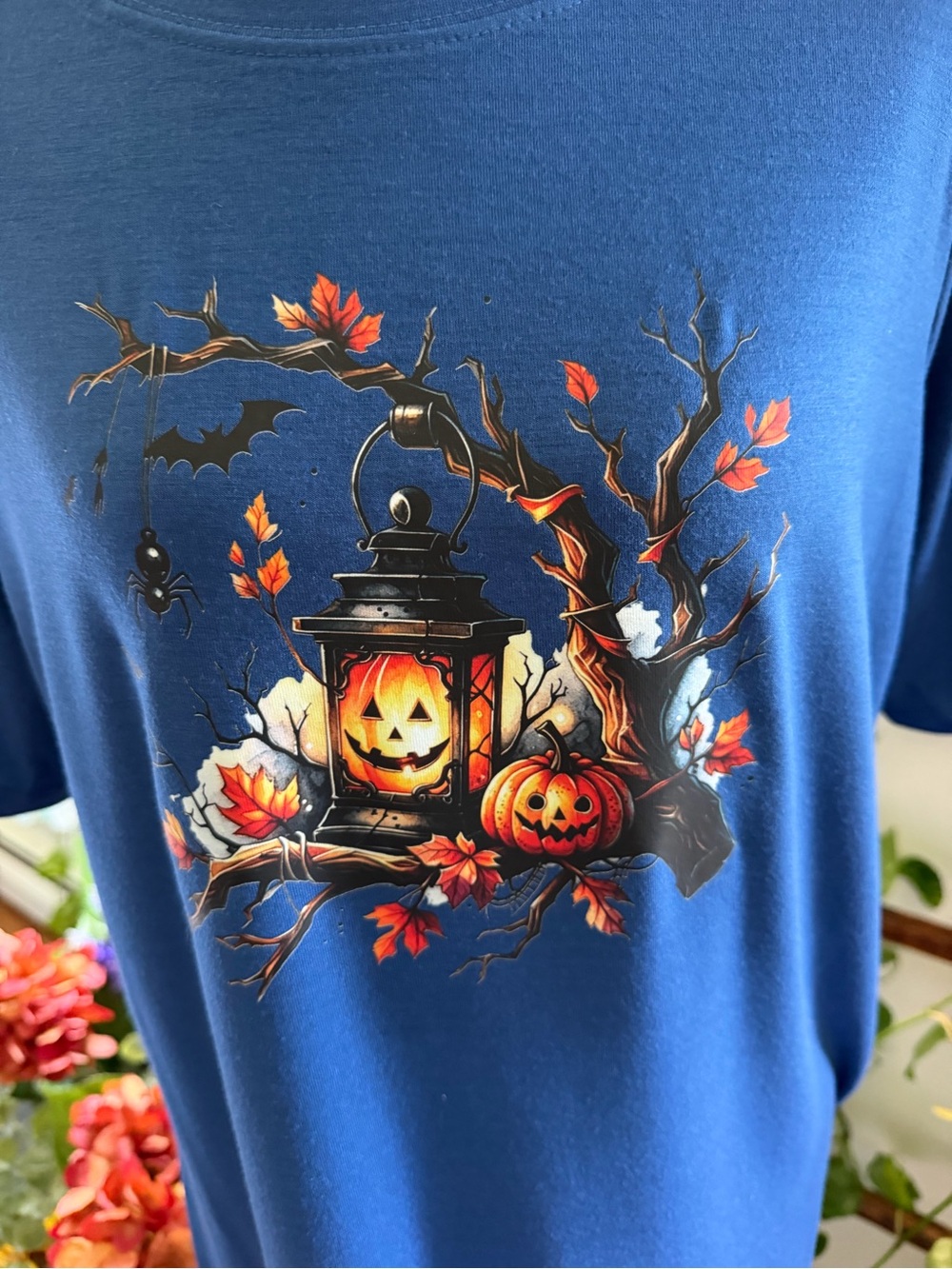 Royal Blue Pumpkin Lantern Short Sleeve Tee